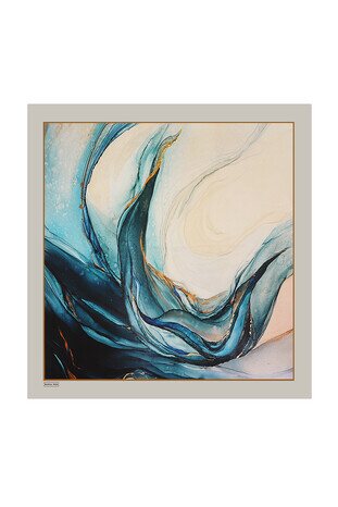 وشاح حرير سورا بنمط الجرانيت الرمادي 