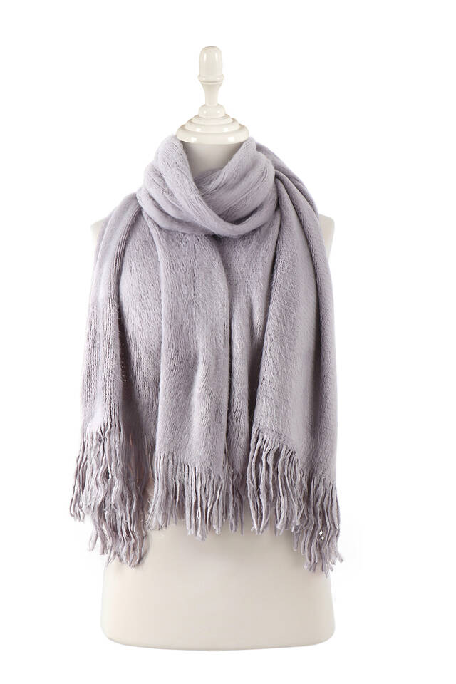 Gray Angora Shawl - 3