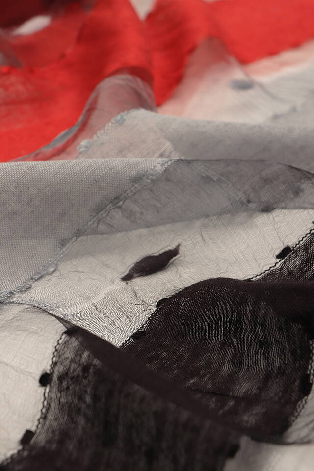 Gray Black Gradient Cocoon Foulard - 3