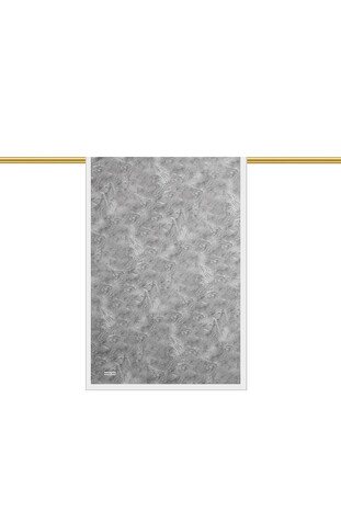 Gray Brush Pattern Silk Scarf - Thumbnail