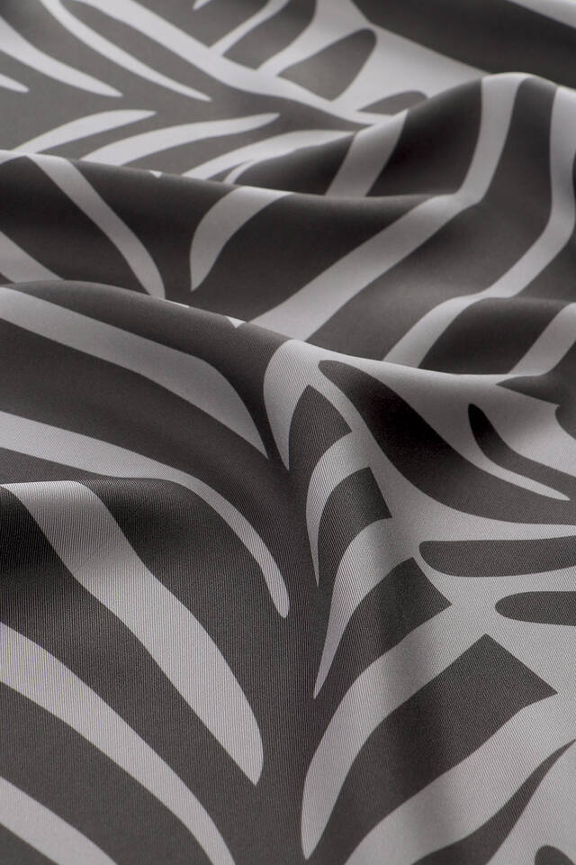 Gray Crop Pattern Twill Silk Scarf - 5