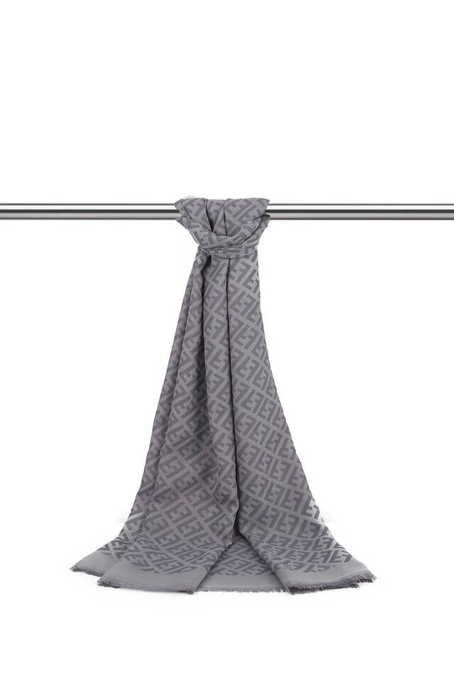 Gray Embossed Scarf