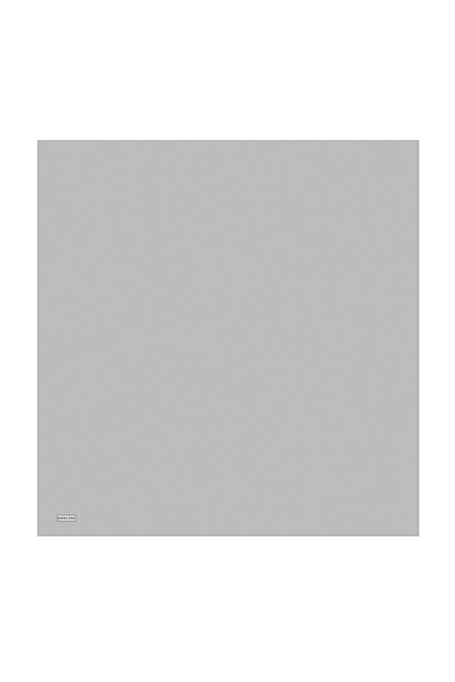 Gray Solid Color Twill Silk Square Scarf - 1