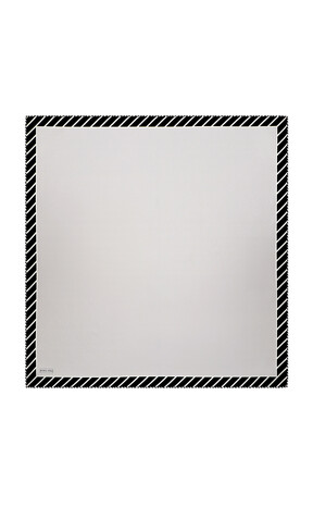 Gray Stripe Pattern Twill Silk Square Scarf 