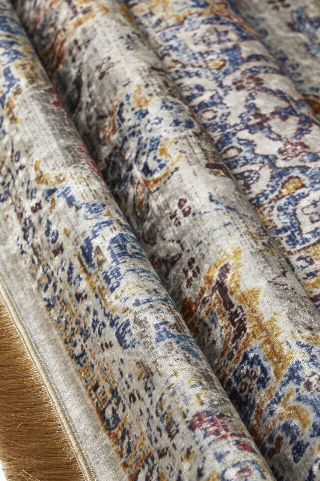 Gray Velvet Carpet Prayer Rug - 2