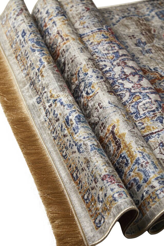 Gray Velvet Carpet Prayer Rug - 3