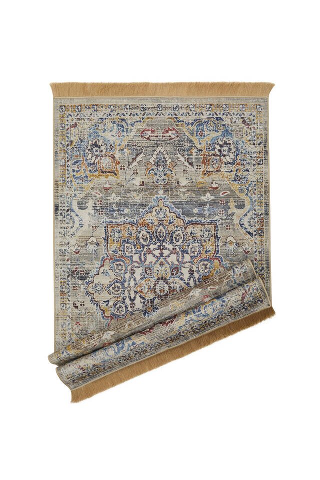 Gray Velvet Carpet Prayer Rug - 4