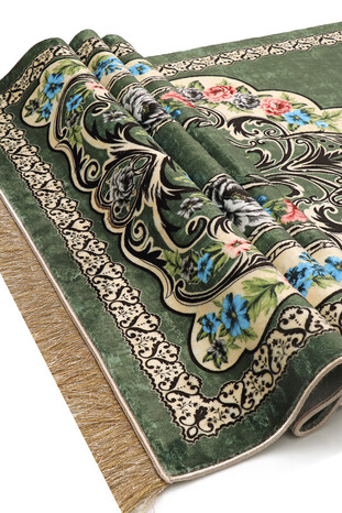 Green Bamboo Carpet Prayer Rug - Thumbnail