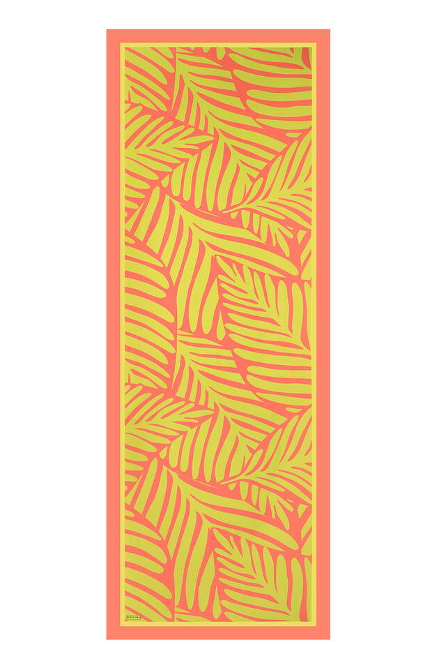 Green Crop Pattern Twill Silk Scarf - 4