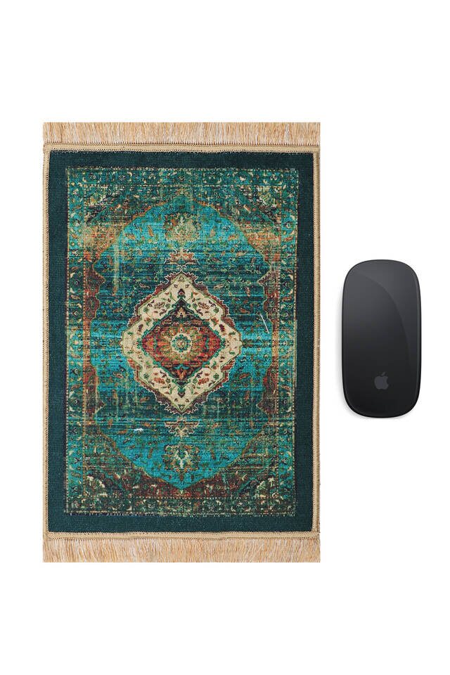 Green Decorative Small Carpet Mousepad - Bursa İpek