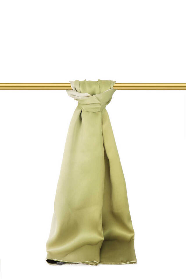 Green Green Gradient Silk Scarf 
