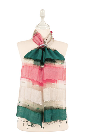 Green Pink Gradient Cocoon Foulard 