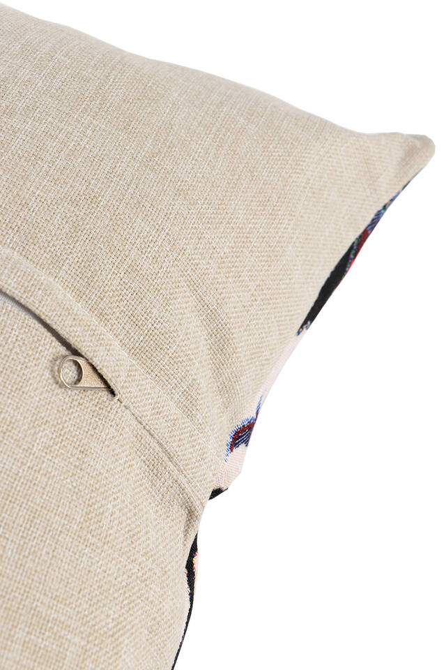 Green Tile Tulip Pattern Tapestry Throw Pillow - 3