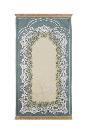Green Velvet Carpet Prayer Rug 