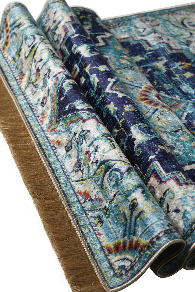 Green Velvet Carpet Prayer Rug - 3