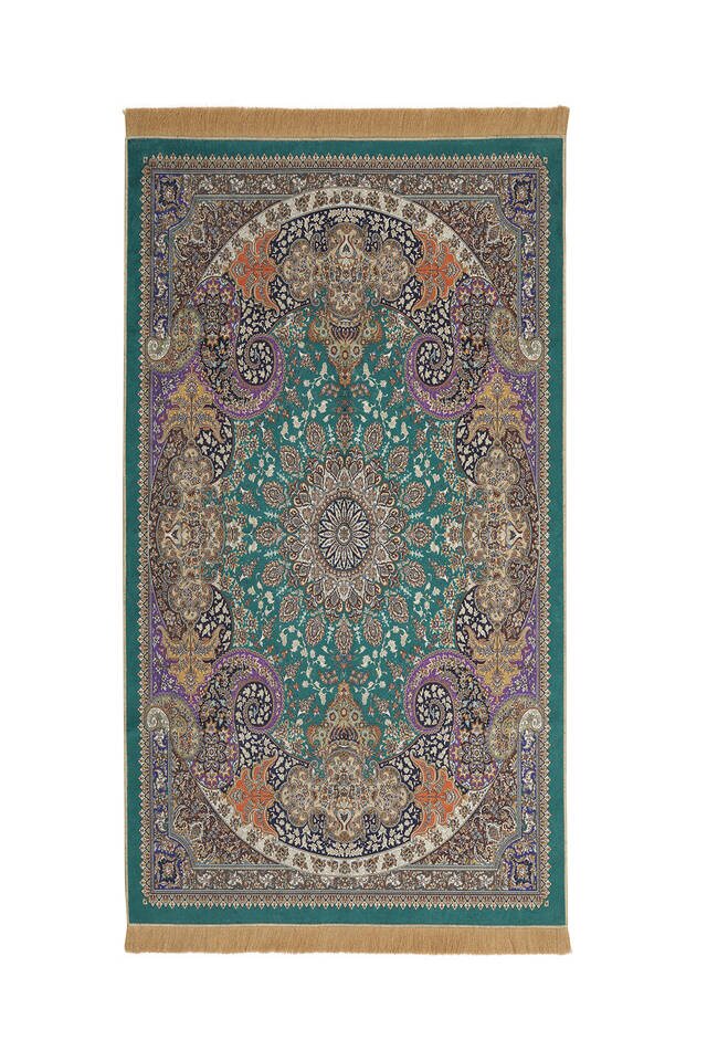 Green Velvet Carpet Prayer Rug 