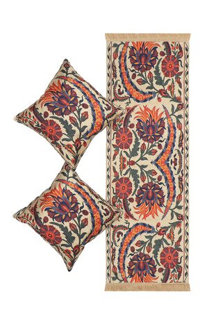 Green Velvet Runner Set 