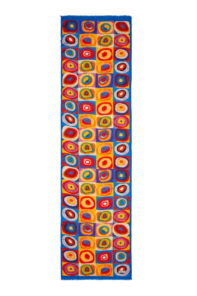 Harmony of Sax Colors Silk Painting Foulard - 5