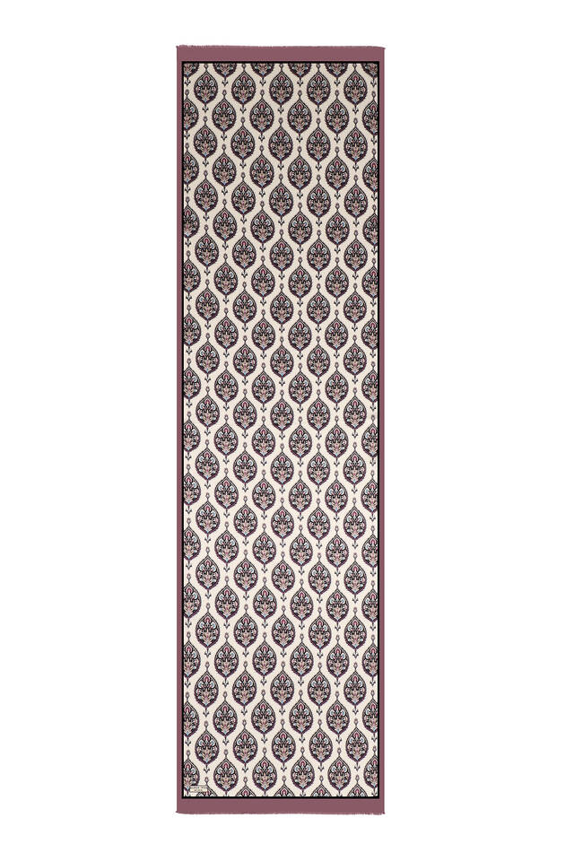 وشاح حريري ضيق بنمط هاتاي البرقوق - 5