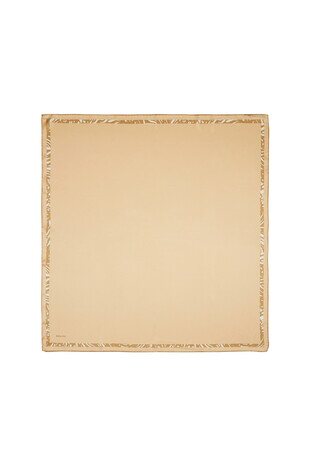 Honey Foam Edge Watery Zebra Silk Square Scarf 