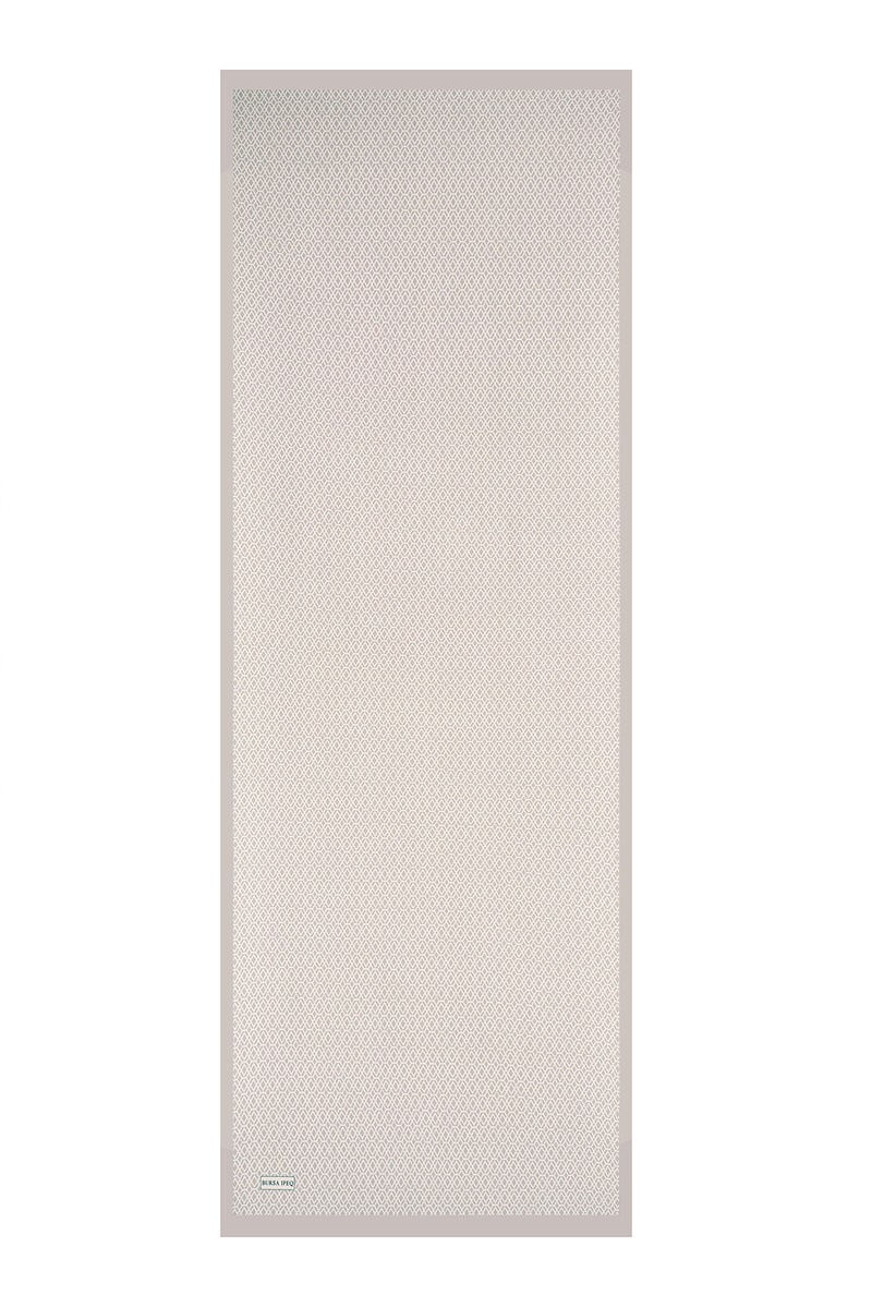 Stone Honeycomb Pattern Twill Silk Shawl - 4