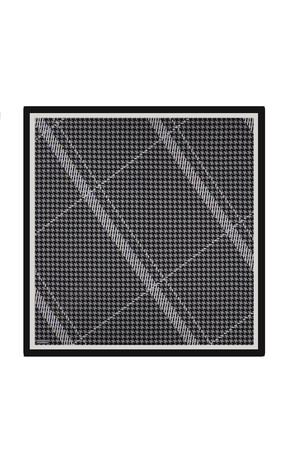 وشاح مربع من الحرير بنمط شريطي مدخن 