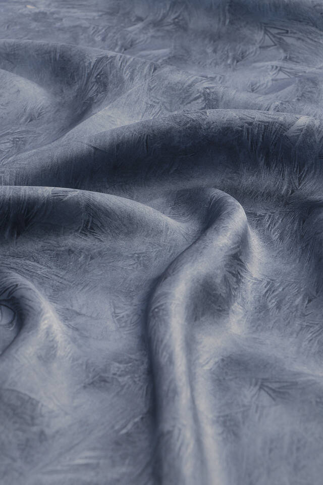 Indigo Brush Silk Square Scarf - 3