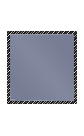 Indigo Stripe Pattern Twill Silk Square Scarf 