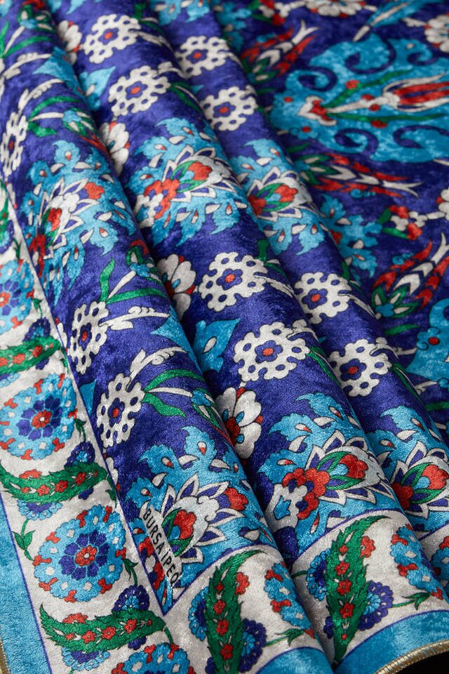 Saks Kadife Halı Seccade - 2