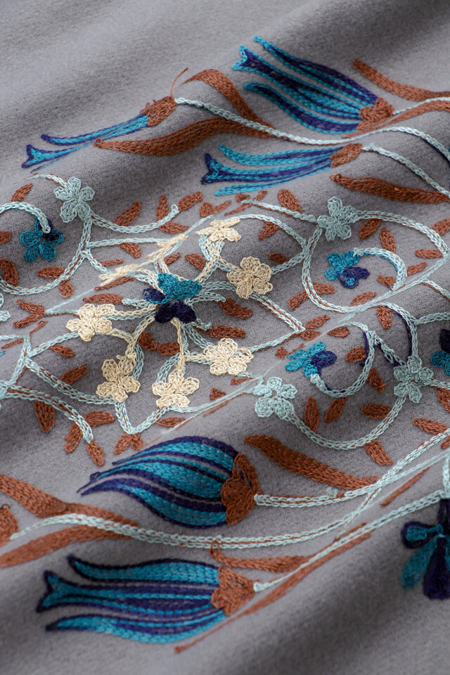 Füme Nakışlı Kışlık Şal - 4