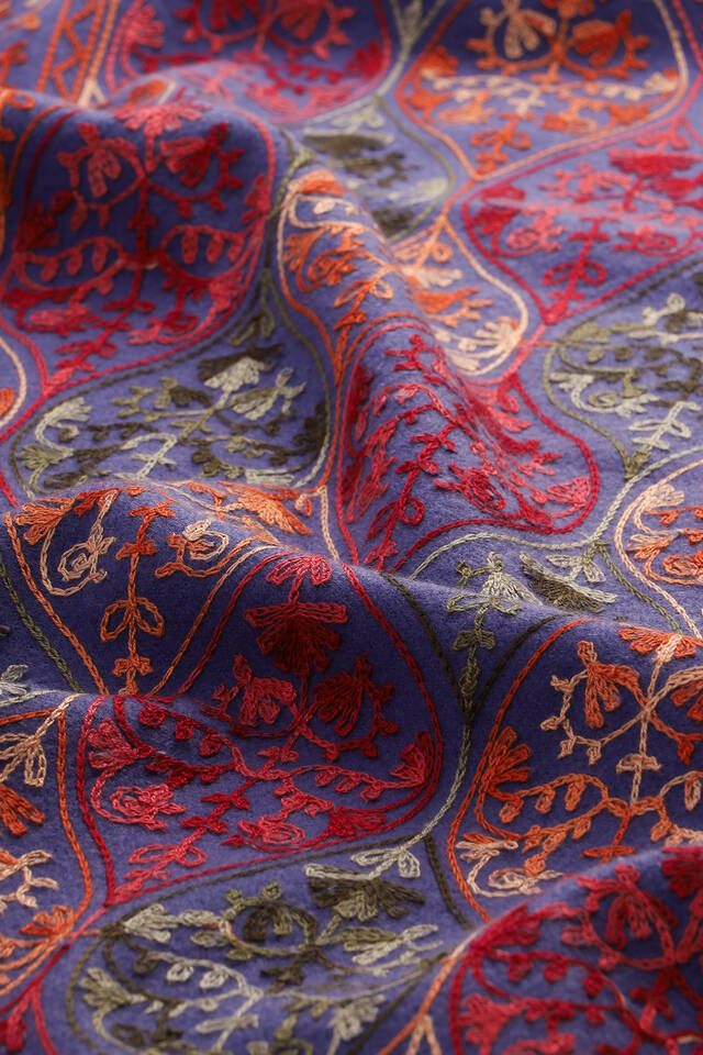 Mor Nakışlı Kışlık Şal - 4