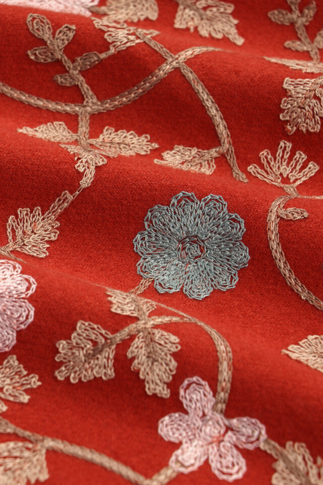 Tarçın Nakışlı Kışlık Şal - 4