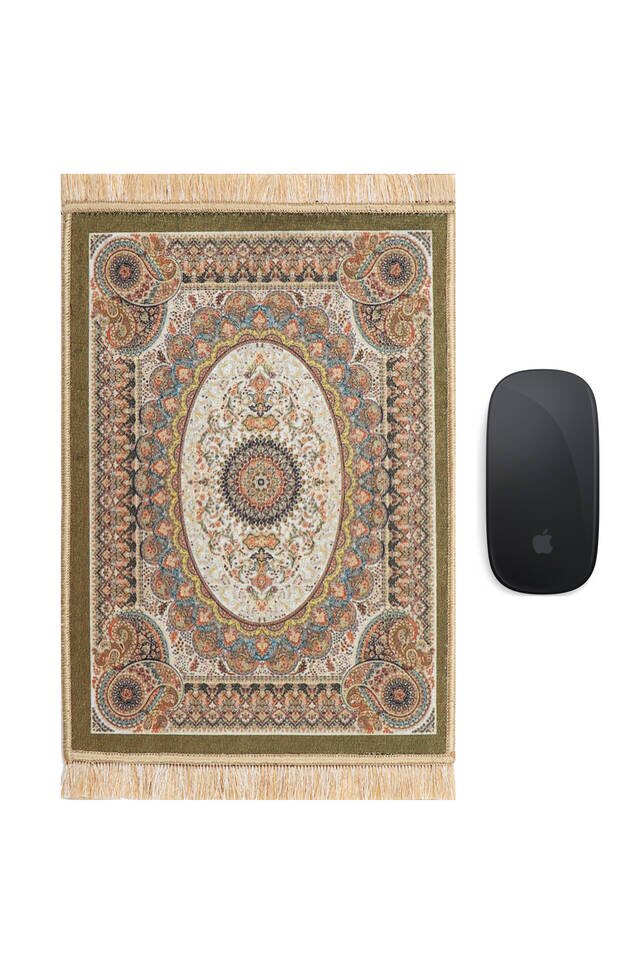 Haki Dekoratif Küçük Halı Mousepad - 1
