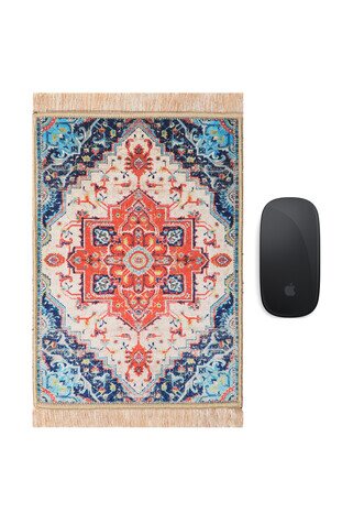 Mavi Dekoratif Küçük Halı Mousepad 