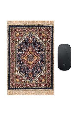 Siyah Dekoratif Küçük Halı Mousepad 
