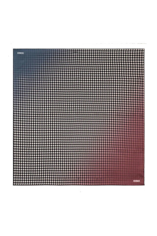 وشاح حرير سورا بنمط كروبار وردي - Bursa İpek