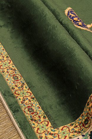 Khaki Bamboo Carpet Prayer Rug - Thumbnail