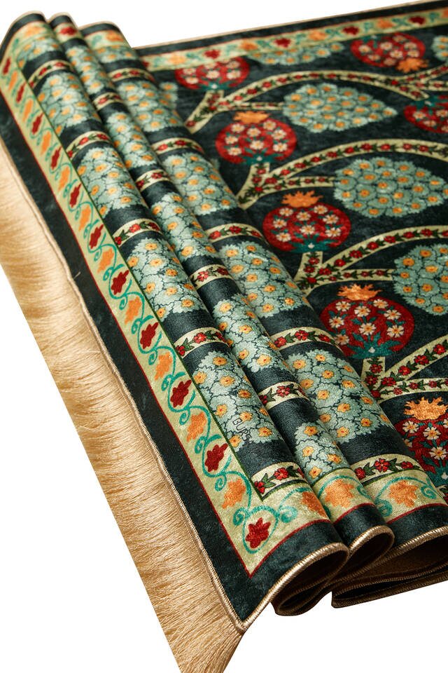 Khaki Velvet Rug Prayer Rug - 3