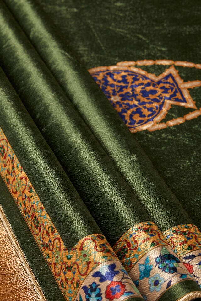 Khaki Velvet Rug Prayer Rug - 2