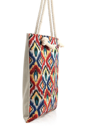 Kilim Pattern Tapestry Shoulder Bag - Thumbnail