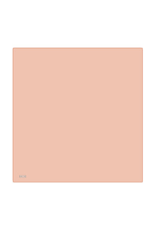 Light Copper Solid Color Sura Silk Square Scarf - Thumbnail