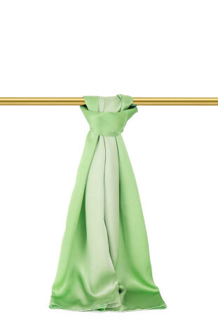 Light Green Mint Gradient Silk Shawl 