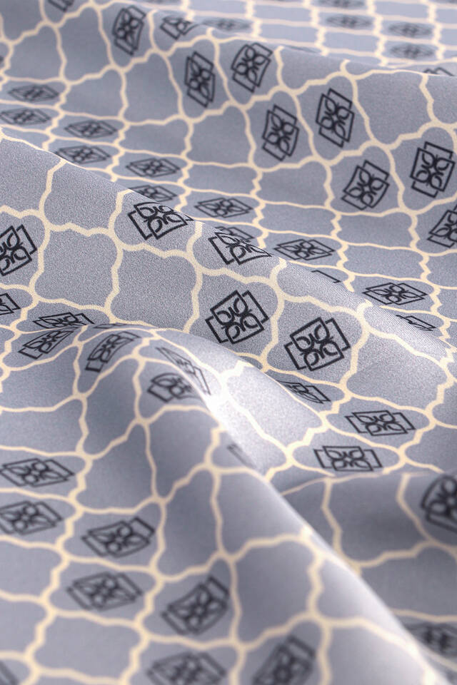 Light Lilac Monogram Silk Square Scarf - 3