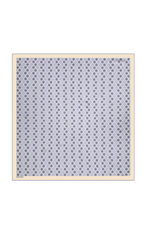 Light Lilac Monogram Silk Square Scarf 