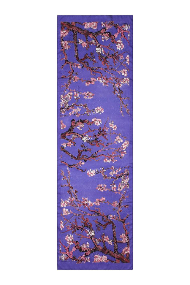 Lilac Almond Blossom Silky Foulard - 4