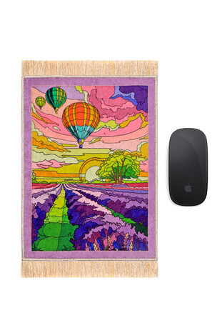 Lilac Balloons Decorative Small Carpet Mousepad 