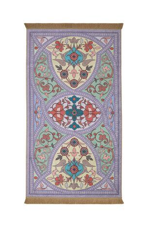 Lilac Velvet Carpet Prayer Rug 