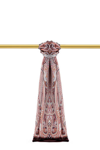 Damson Marrakesh Pattern Sura Silk Shawl 