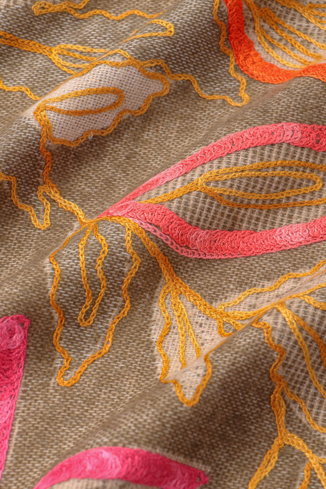 Kahverengi Marimo Desenli Kışlık Şal - 3