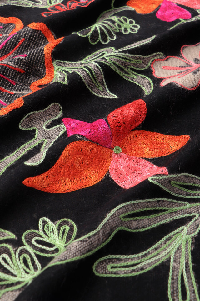 Siyah Marimo Desenli Kışlık Şal - 3